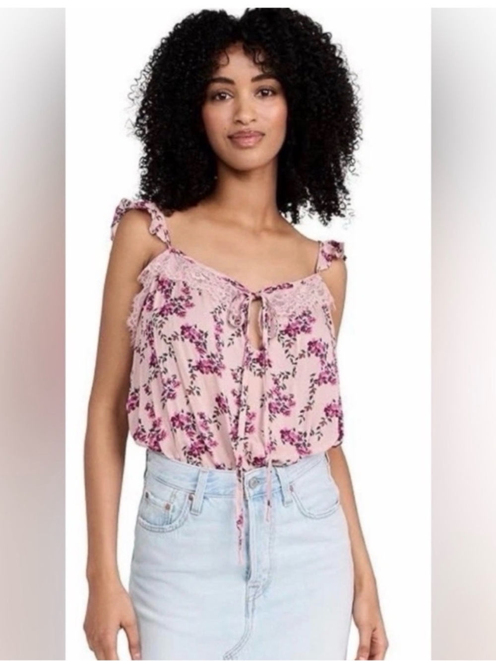 Intimately Free People Take It Away Bodysuit in Pink/Rose Combo- Women’s size M